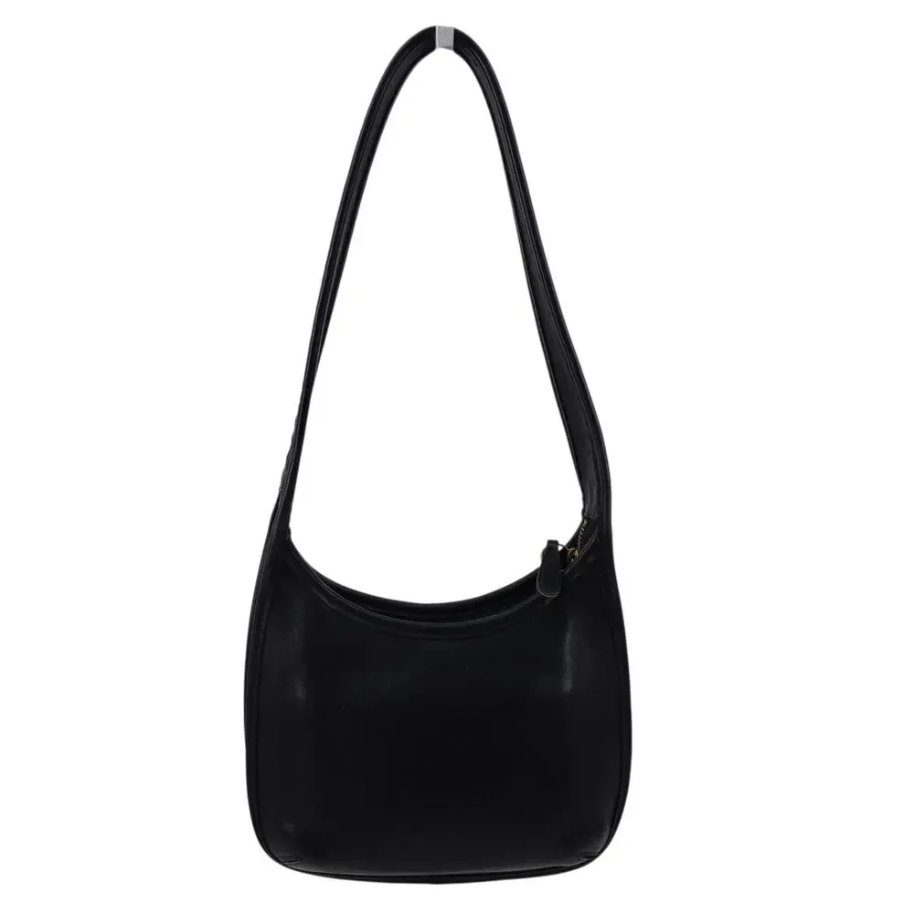 Vintage 1997 Coach Black Leather 9020 Ergo Mini Zip Shoulder Bag Made In USA